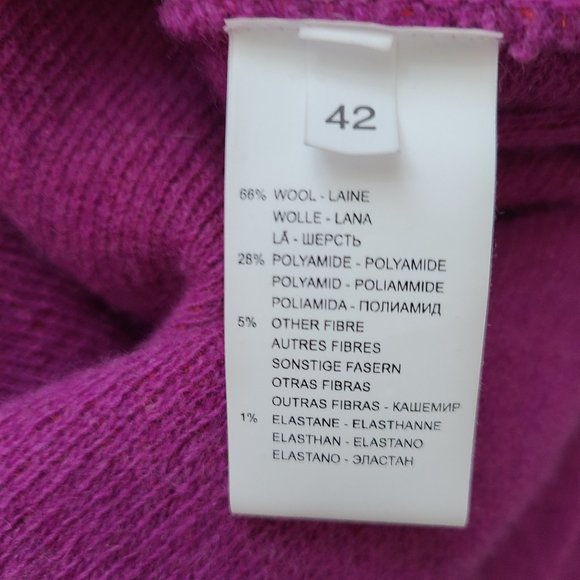 PERRUZI Italian Rose Single Button Sweater 42 (M) - Picture 6 of 7